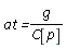 `at =`*g/C[p]