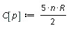 C[p] := 5*n*R*(1/2)