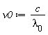 nu0 := c/lambda[0]