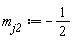 m[j2] := -1/2