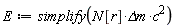 E := simplify(N[r]*`&Delta;m`*c^2)