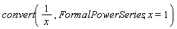 convert(1/x, FormalPowerSeries, x = 1)