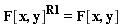 F[x, y]^R1 = F[x, y]