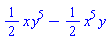 (1/2)*x*y^5-(1/2)*x^5*y