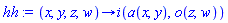 proc (x, y, z, w) options operator, arrow; i(a(x, y), o(z, w)) end proc