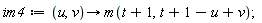 im4 := proc (u, v) options operator, arrow; m(t+1, t+1-u+v) end proc