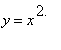 y = x^2.