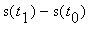 s(t[1])-s(t[0])
