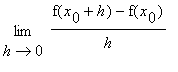 limit((f(x[0]+h)-f(x[0]))/h,h = 0)
