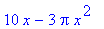 10*x-3*Pi*x^2