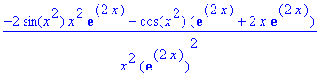 (-2*sin(x^2)*x^2*exp(2*x)-cos(x^2)*(exp(2*x)+2*x*ex...