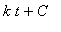 k*t+C