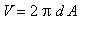 V = 2*Pi*d*A