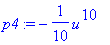 p4 := -1/10*u^10