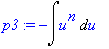 p3 := -Int(u^n,u)
