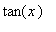 tan(x)