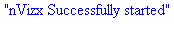 nVizx Successfully started