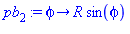 pb[2] := proc (phi) options operator, arrow; R*sin(phi) end proc