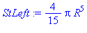 StLeft := 4/15*Pi*R^5