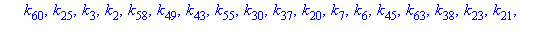 [k[41], k[17], k[36], k[26], k[51], k[19], k[35], k[59], k[33], k[11], k[50], k[44], k[34], k[1], k[57], k[27], k[10], k[60], k[25], k[3], k[2], k[58], k[49], k[43], k[55], k[30], k[37], k[20], k[7], ...