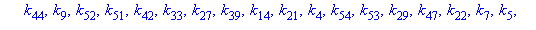 [k[25], k[1], k[49], k[10], k[35], k[3], k[19], k[43], k[17], k[60], k[34], k[57], k[18], k[50], k[41], k[11], k[59], k[44], k[9], k[52], k[51], k[42], k[33], k[27], k[39], k[14], k[21], k[4], k[54], ...