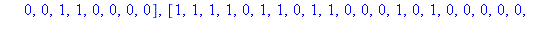 [[0, 0, 0, 1, 1, 0, 0, 0, 1, 0, 0, 1, 0, 0, 1, 0, 1, 1, 1, 1, 1, 1, 0, 0, 0, 1, 1, 0, 1, 0, 0, 1, 0, 0, 0, 1, 0, 1, 0, 1, 1, 0, 1, 0, 1, 1, 0, 0], [0, 0, 0, 1, 0, 1, 0, 0, 0, 0, 1, 0, 0, 1, 1, 0, 0, 1...
