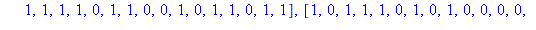 [[0, 0, 0, 1, 1, 0, 0, 0, 1, 0, 0, 1, 0, 0, 1, 0, 1, 1, 1, 1, 1, 1, 0, 0, 0, 1, 1, 0, 1, 0, 0, 1, 0, 0, 0, 1, 0, 1, 0, 1, 1, 0, 1, 0, 1, 1, 0, 0], [0, 0, 0, 1, 0, 1, 0, 0, 0, 0, 1, 0, 0, 1, 1, 0, 0, 1...