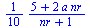 `+`(`/`(`*`(`/`(1, 10), `*`(`+`(5, `*`(2, `*`(a, `*`(nr)))))), `*`(`+`(nr, 1))))