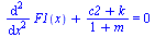 `+`(diff(diff(F1(x), x), x), `/`(`*`(`+`(c2, k)), `*`(`+`(1, m)))) = 0