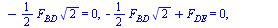 `+`(`-`(135.0), `*`(60, `*`(A[y]))) = 0, `+`(A[y], J[y], `-`(5)) = 0, `+`(A[x], 2) = 0, `+`(A[x], F[AC], `*`(`/`(1, 2), `*`(F[AB], `*`(`^`(2, `/`(1, 2)))))) = 0, `+`(A[y], `*`(`/`(1, 2), `*`(F[AB], `*...