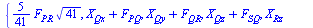 {`+`(`*`(`/`(5, 41), `*`(F[PR], `*`(`^`(41, `/`(1, 2)))))), `+`(X[Qx], F[PQ]), `+`(X[Qy], F[QR]), `+`(X[Qz], F[SQ]), `+`(X[Rz], `*`(`/`(9, 97), `*`(F[SR], `*`(`^`(97, `/`(1, 2)))))), `+`(`-`(`*`(`/`(3...