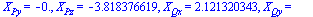 {F[PQ] = -2.121320343, F[PR] = -0., F[QR] = 2.121320343, F[SP] = 4.368065934, F[SQ] = .954594154, F[SR] = -5.223145604, X[Py] = -0., X[Pz] = -3.818376619, X[Qx] = 2.121320343, X[Qy] = -2.121320343, X[...