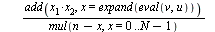 `assign`(makeTab_sm, proc () local vP, U; `assign`(U, makeTab(args)); `assign`(vP, sort([seq(P || i, i = 1 .. nargs)])); [seq([`*`(mul(k[add(degree(x, vP[i]), i = 1 .. nops(vP))], x = y[1]), `*`(y[2])...