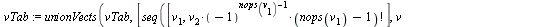 `assign`(makeTab_mm, proc () local vP, U; `assign`(U, makeTab(args)); `assign`(vP, sort([op(indets(U))])); [seq([`*`(mul(k[seq(degree(x, vP[i]), i = 1 .. nops(vP))], x = y[1]), `*`(y[2])), mul(S[seq(d...