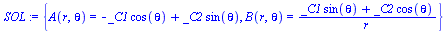 {A(r, theta) = `+`(`-`(`*`(_C1, `*`(cos(theta)))), `*`(_C2, `*`(sin(theta)))), B(r, theta) = `/`(`*`(`+`(`*`(_C1, `*`(sin(theta))), `*`(_C2, `*`(cos(theta))))), `*`(r))}