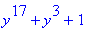 y^17+y^3+1