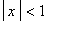 abs(x) < 1