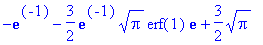 -exp(-1)-3/2*exp(-1)*sqrt(Pi)*erf(1)*exp(1)+3/2*sqr...