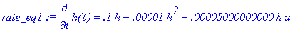 rate_eq1 := diff(h(t),t) = .1*h-.1e-4*h^2-.50000000...