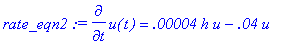 rate_eqn2 := diff(u(t),t) = .4e-4*h*u-.4e-1*u