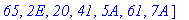 temp[4] := [`41`, `5A`, `61`, `7A`, `20`, `47`, `6F...