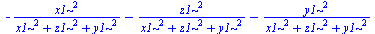 `+`(`-`(`/`(`*`(`^`(x1, 2)), `*`(`+`(`*`(`^`(x1, 2)), `*`(`^`(z1, 2)), `*`(`^`(y1, 2)))))), `-`(`/`(`*`(`^`(z1, 2)), `*`(`+`(`*`(`^`(x1, 2)), `*`(`^`(z1, 2)), `*`(`^`(y1, 2)))))), `-`(`/`(`*`(`^`(y1, ...