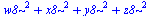 `+`(`*`(`^`(w8, 2)), `*`(`^`(x8, 2)), `*`(`^`(y8, 2)), `*`(`^`(z8, 2)))
