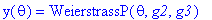 y(theta) = WeierstrassP(theta,g2,g3)