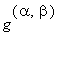 g^(alpha, beta)