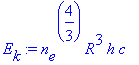 E[k] := n[e]^(4/3)*R^3*h*c