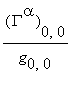 (Gamma^alpha)[0,0]/g[0,0]