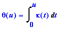 theta(u) = Int(kappa(t),t = 0 .. u)