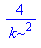 4/k^2