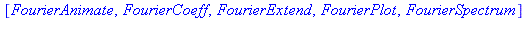 [FourierAnimate, FourierCoeff, FourierExtend, FourierPlot, FourierSpectrum]
